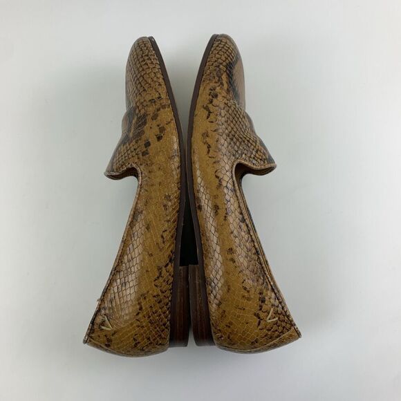 Vionic Willa Loafer Boa Brown Snakeskin Leather Slip On Comfort Flat Womens 6.5 - Picture 11 of 12